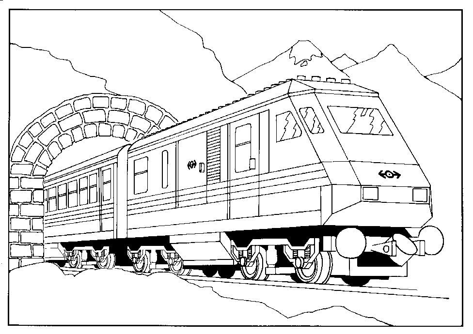 Aanval gids Samenwerken met Kleurplaat LEGO trein